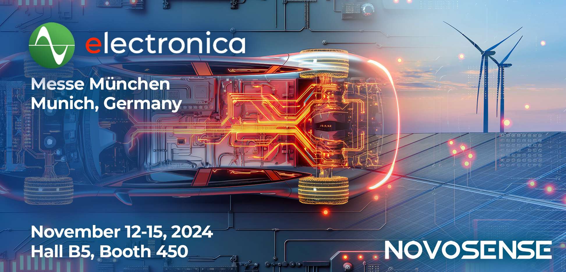 NOVOSENSEは、インテリジェントカー、電動化、産業制御に関する最新の研究開発成果をelectronica 2024に発表